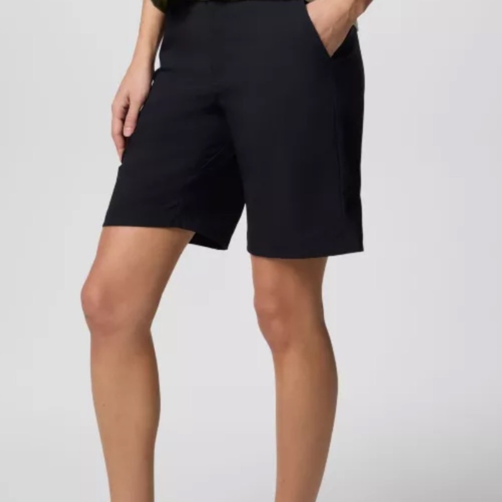 Columbia Women’s Leslie Falls Long Shorts II Black Size 8 / Large Hiking Outdoor - Picture 1 of 8